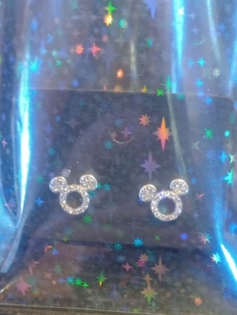 $8 Each Or Bundle 5/$20 Silver Sparkle Kids Mickey-Style Stud Earrings